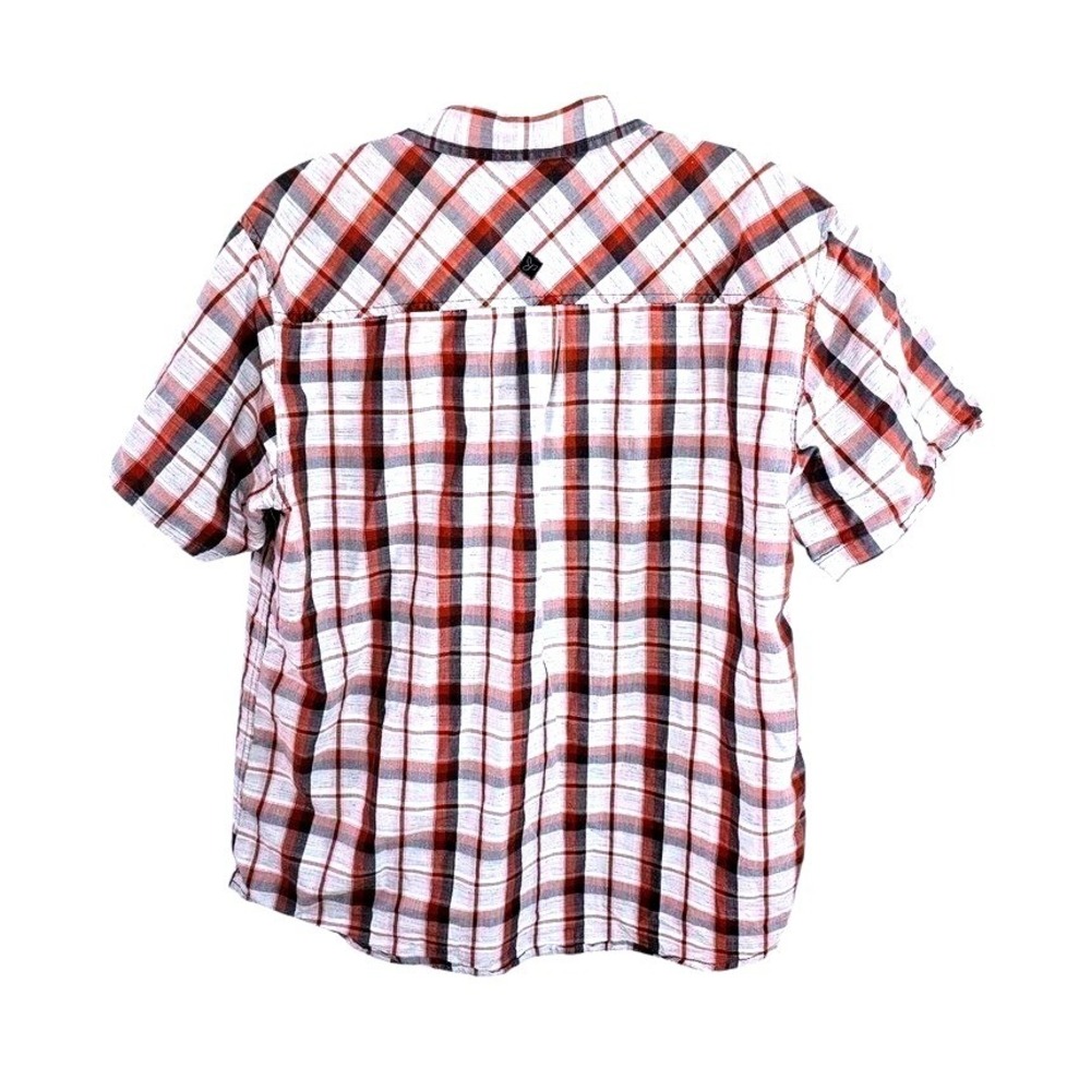 Prana Tamarack Shirt Men's XL Plaid‎ Short Sleeve Button Up Organic Blend - Picture 7 of 9